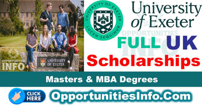 University of Exeter Scholarships in UK