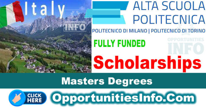 Alta Scuola Politecnica Scholarships in Italy