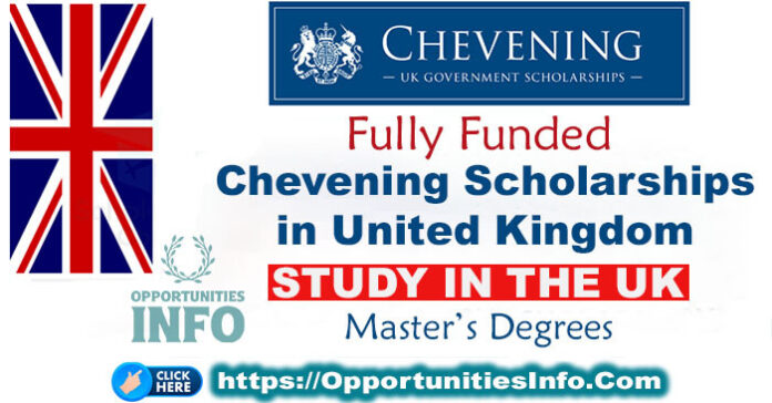 Chevening Scholarships in UK For International Students